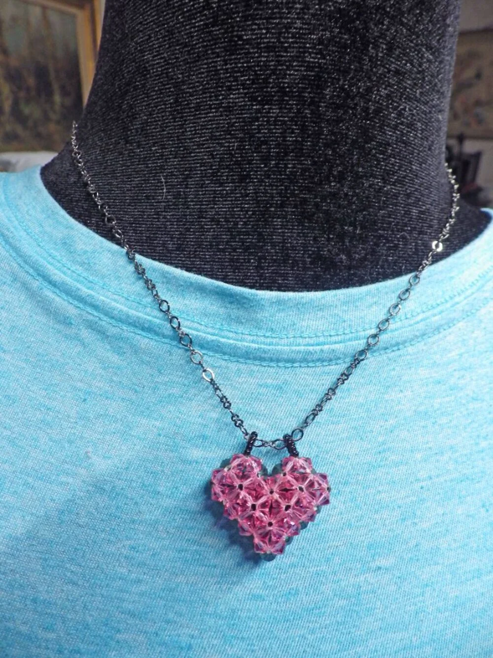 Heart Lot of Necklaces 5 pieces 720G2